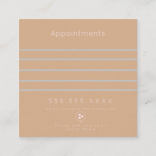 Moderner Salon Beauty Eyelash Studio Termin Auto (Rückseite)