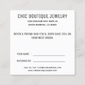 Moderner Salon Empfehlungskarte (Rückseite)