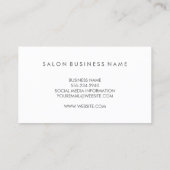 Moderner Salon Hair Stylist Visitenkarte (Rückseite)