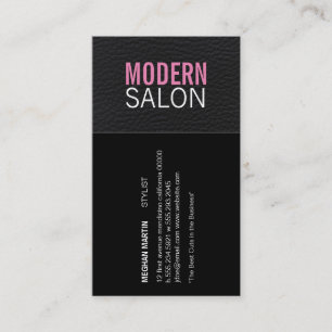 Moderner Salon LederStylist Visitenkarte