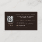 Moderner Salon QR-Code Friseur Visitenkarte (Rückseite)