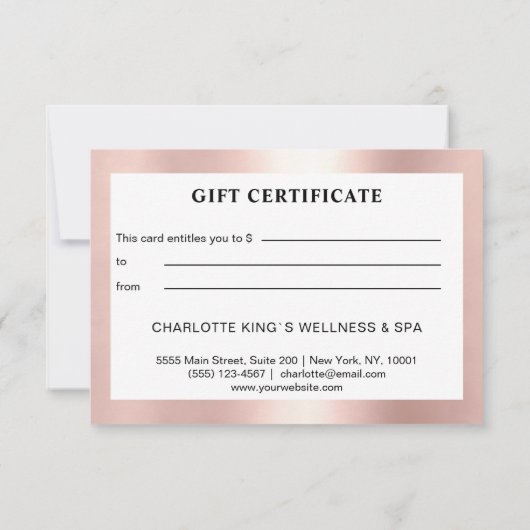 Moderner Salon Rosegold (Rückseite)