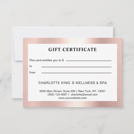 Moderner Salon Rosegold (Rückseite)