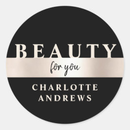 Moderner Salon Rosegold Classic Round Sticker