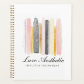 Moderner Salon Termin Buchen Rosa Rose Gold Planer (Vorderseite)