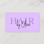 Moderner Salon-Typografie-QR-Code Visitenkarte (Vorderseite)