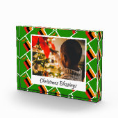 Moderner SAMBIA FLAG Weihnachtsstopp Fotoblock (Rechts)