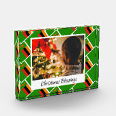 Moderner SAMBIA FLAG Weihnachtsstopp Fotoblock (Links)