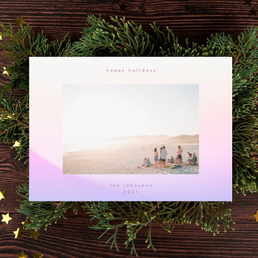 Moderner sanfter Gradient Minimalismus Weihnachtsg Feiertagskarte