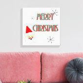 Moderner Santa-Claus im Mittelalter fröhliche Weih Leinwanddruck (Insitu (Wohnzimmer))