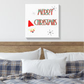 Moderner Santa-Claus im Mittelalter fröhliche Weih Leinwanddruck (Insitu (Schlafzimmer))
