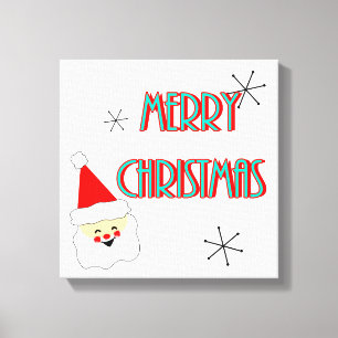 Moderner Santa-Claus im Mittelalter fröhliche Weih Leinwanddruck