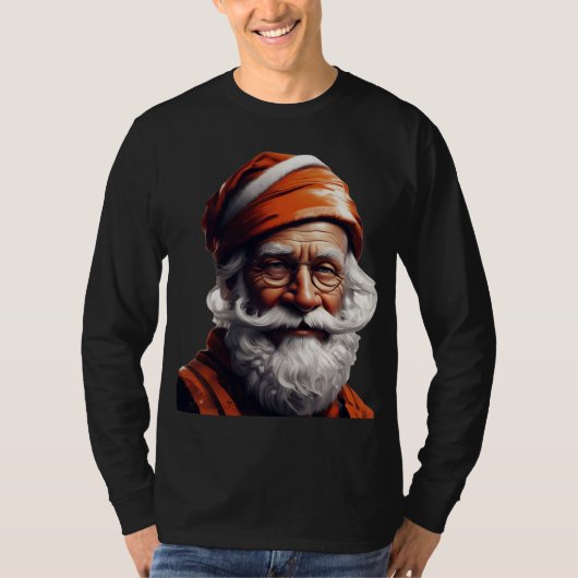Moderner Santa T - Shirt | Weihnachtsgeschenk für (Vorderseite)