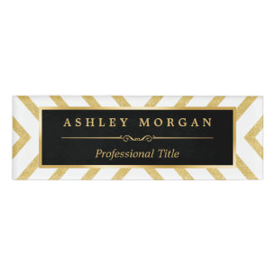Moderner Sassy goldener Namenschild