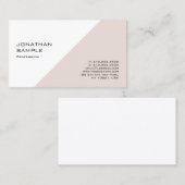 Moderner sauberer Chic-beruflicher Entwurfs-beige Visitenkarte (Vorne/Hinten)