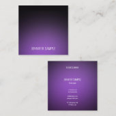 Moderner sauberer eleganter Entwurfs-lila Quadratische Visitenkarte (Vorne/Hinten)