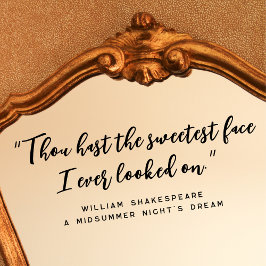 Moderner sauberer, eleganter Script Zitat-Mirror Fensteraufkleber