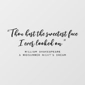 Moderner sauberer, eleganter Script Zitat-Mirror Fensteraufkleber (Blatt)