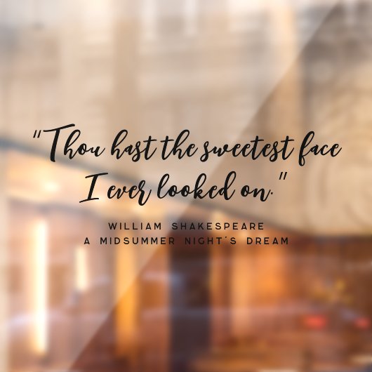 Moderner sauberer, eleganter Script Zitat-Mirror Fensteraufkleber (Blatt 2)