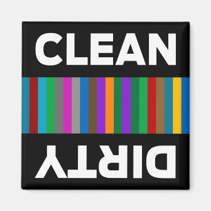 Moderner sauberer oder schmutziger magnet