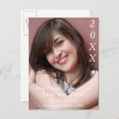 Moderner Save the Date Abschluss Ankündigungspostkarte (Vorne/Hinten)