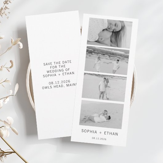 Moderner Save the Date Foto Strip