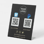 Moderner Scan zur Bezahlung von Venmo PayPal Ihres Sockelschild (Vorderseite)