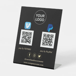 Moderner Scan zur Bezahlung von Venmo PayPal Ihres Sockelschild