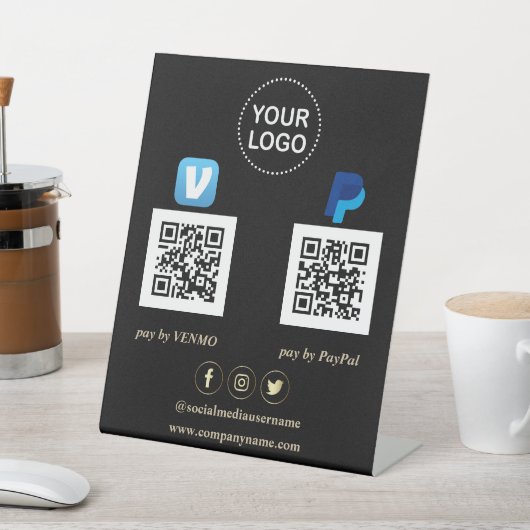 Moderner Scan zur Bezahlung von Venmo PayPal Ihres Sockelschild (In SItu)