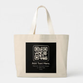 Moderner scannbarer QR-Code Jumbo Stoffbeutel (Rückseite)