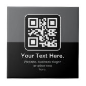 Moderner scannbarer QR-Code | Schwarz Grau & Weiß Fliese (Vorderseite)