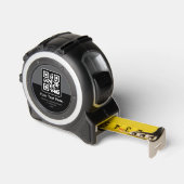 Moderner scannbarer QR-Code | Schwarz Grau & Weiß Maßband (Winkel)