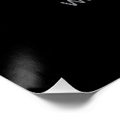 Moderner scannbarer QR-Code | Schwarz Grau & Weiß Poster (Ecke)