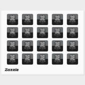 Moderner scannbarer QR-Code | Schwarz Grau & Weiß Quadratischer Aufkleber (Blatt)