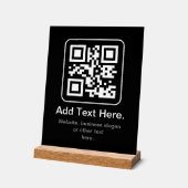 Moderner scannbarer QR-Code | Schwarz Weiß & Grau Acrylschild (Winkel)