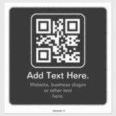 Moderner scannbarer QR-Code | Schwarz Weiß & Grau Aufkleber (Blatt)