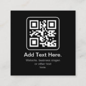 Moderner scannbarer QR-Code | Schwarz Weiß & Grau Begleitkarte (Vorderseite)