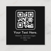 Moderner scannbarer QR-Code | Schwarz Weiß & Grau Begleitkarte (Vorderseite)