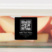 Moderner scannbarer QR-Code | Schwarz Weiß & Grau Etiketten (Befestigt)