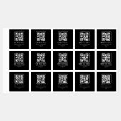 Moderner scannbarer QR-Code | Schwarz Weiß & Grau Etiketten (Blatt)