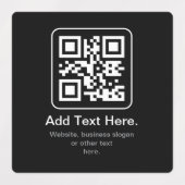 Moderner scannbarer QR-Code | Schwarz Weiß & Grau Etiketten (Design 2)
