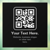 Moderner scannbarer QR-Code | Schwarz Weiß & Grau Fensteraufkleber (Blatt 3)
