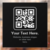 Moderner scannbarer QR-Code | Schwarz Weiß & Grau Fensteraufkleber (Blatt 2)