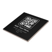Moderner scannbarer QR-Code | Schwarz Weiß & Grau Fliese (Seite)