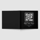 Moderner scannbarer QR-Code | Schwarz Weiß & Grau Gästebuch (Voll)