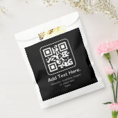 Moderner scannbarer QR-Code | Schwarz Weiß & Grau Geschenktütchen (Versiegelt)