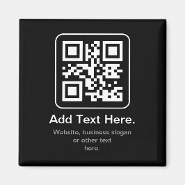 Moderner scannbarer QR-Code | Schwarz Weiß & Grau Magnet