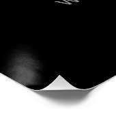 Moderner scannbarer QR-Code | Schwarz Weiß & Grau Poster (Ecke)