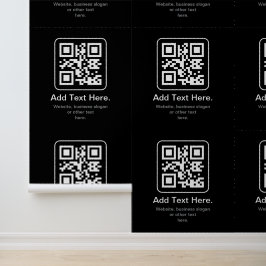 Moderner scannbarer QR-Code | Schwarz Weiß & Grau Tapete