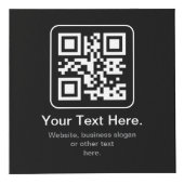 Moderner scannbarer QR-Code | Schwarz Weiß & Grau Würfel (Vorderseite)